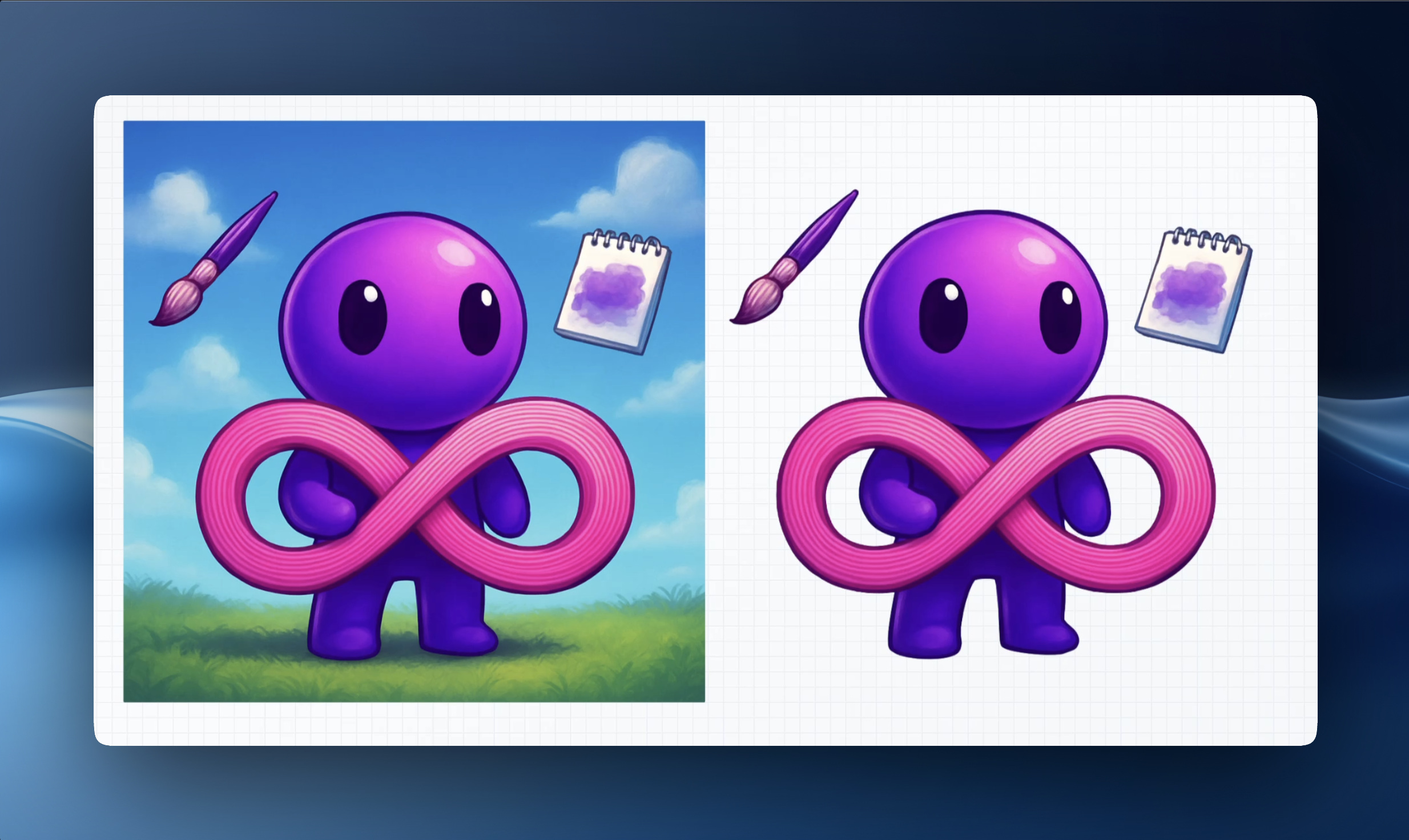 Screenshot showing background removal workflow